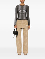 Marine Serre Top Grey knitted jacquard