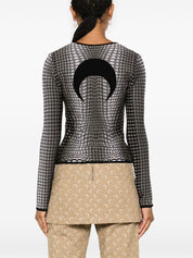 Marine Serre Top Grey knitted jacquard