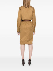 Saint Laurent Dresses Camel cotton twill with belt