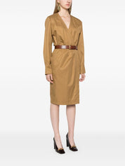 Saint Laurent Dresses Camel cotton twill with belt