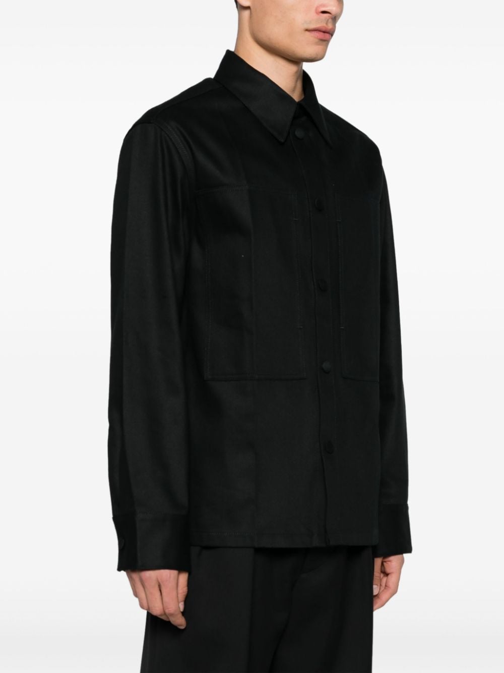 Jil Sander Shirts Black cotton denim