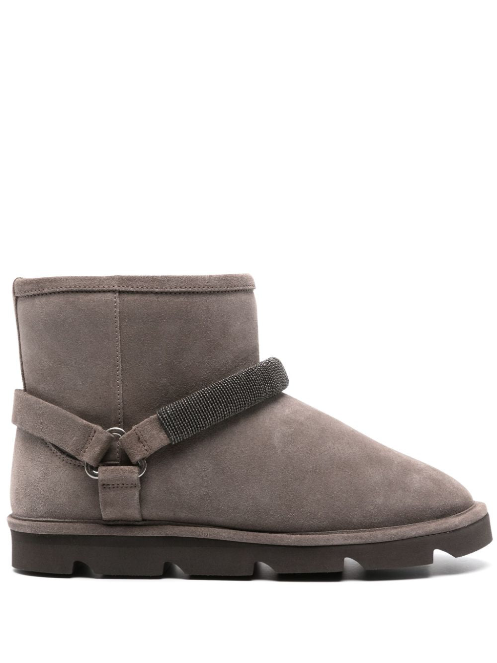Brunello Cucinelli Boots Grey suede ankle style