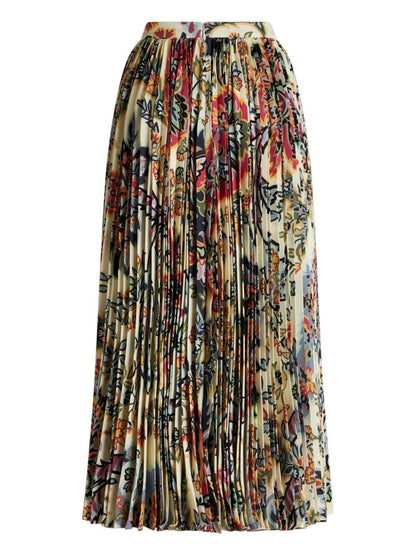 Jupes Etro Midi beige à imprimé cachemire