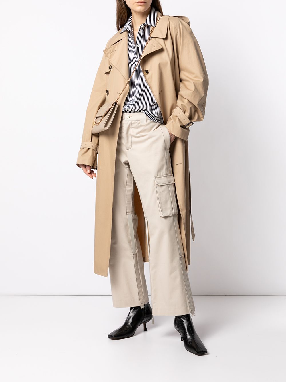 Equipment Shirts White silk striped shirt