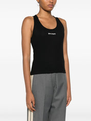 Palm Angels Black Ribbed Cotton Tank — Sleek Everyday Elegance