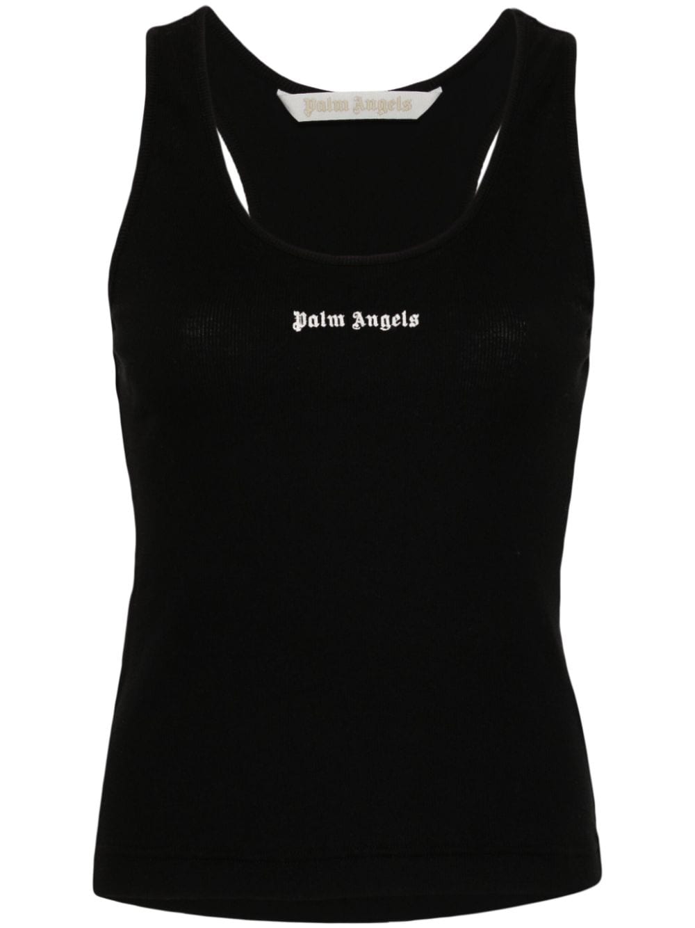 Palm Angels Black Ribbed Cotton Tank — Sleek Everyday Elegance