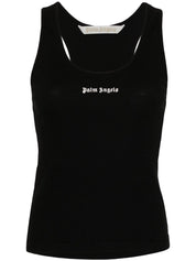 Palm Angels Black Ribbed Cotton Tank — Sleek Everyday Elegance
