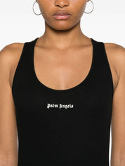 Palm Angels Black Ribbed Cotton Tank — Sleek Everyday Elegance