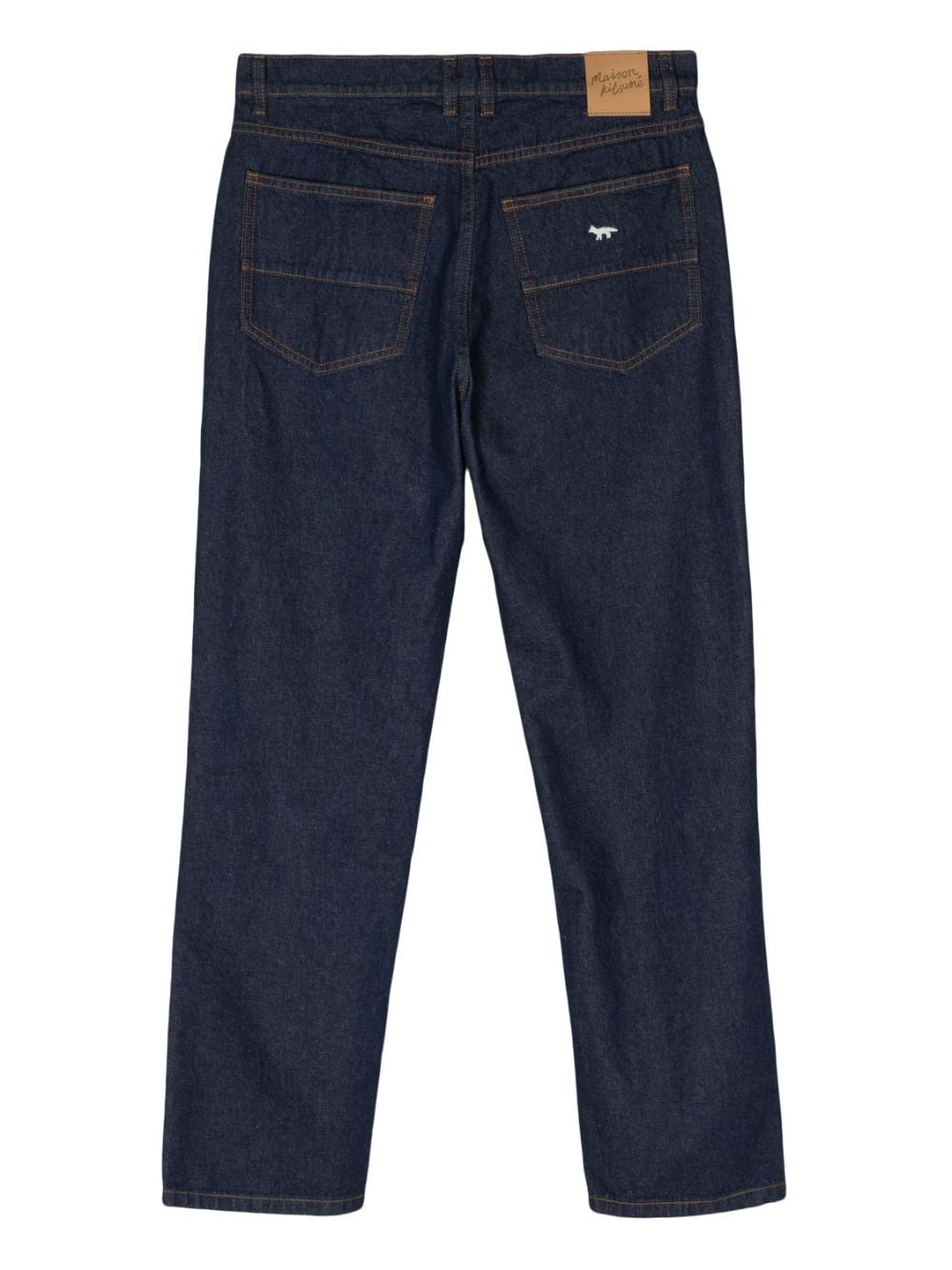 Maison Kitsuné Jeans Denim bleu à jambe droite