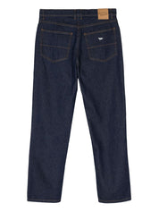 Maison Kitsuné Jeans Denim bleu à jambe droite