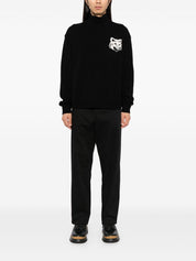 Maison Kitsuné MAISON KITSUNE' Sweaters Black wool jumper