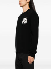Maison Kitsuné MAISON KITSUNE' Sweaters Black wool jumper