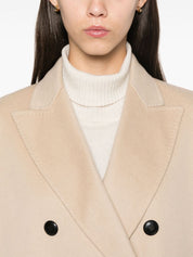 Paltò Coats Beige wool blend double-breasted