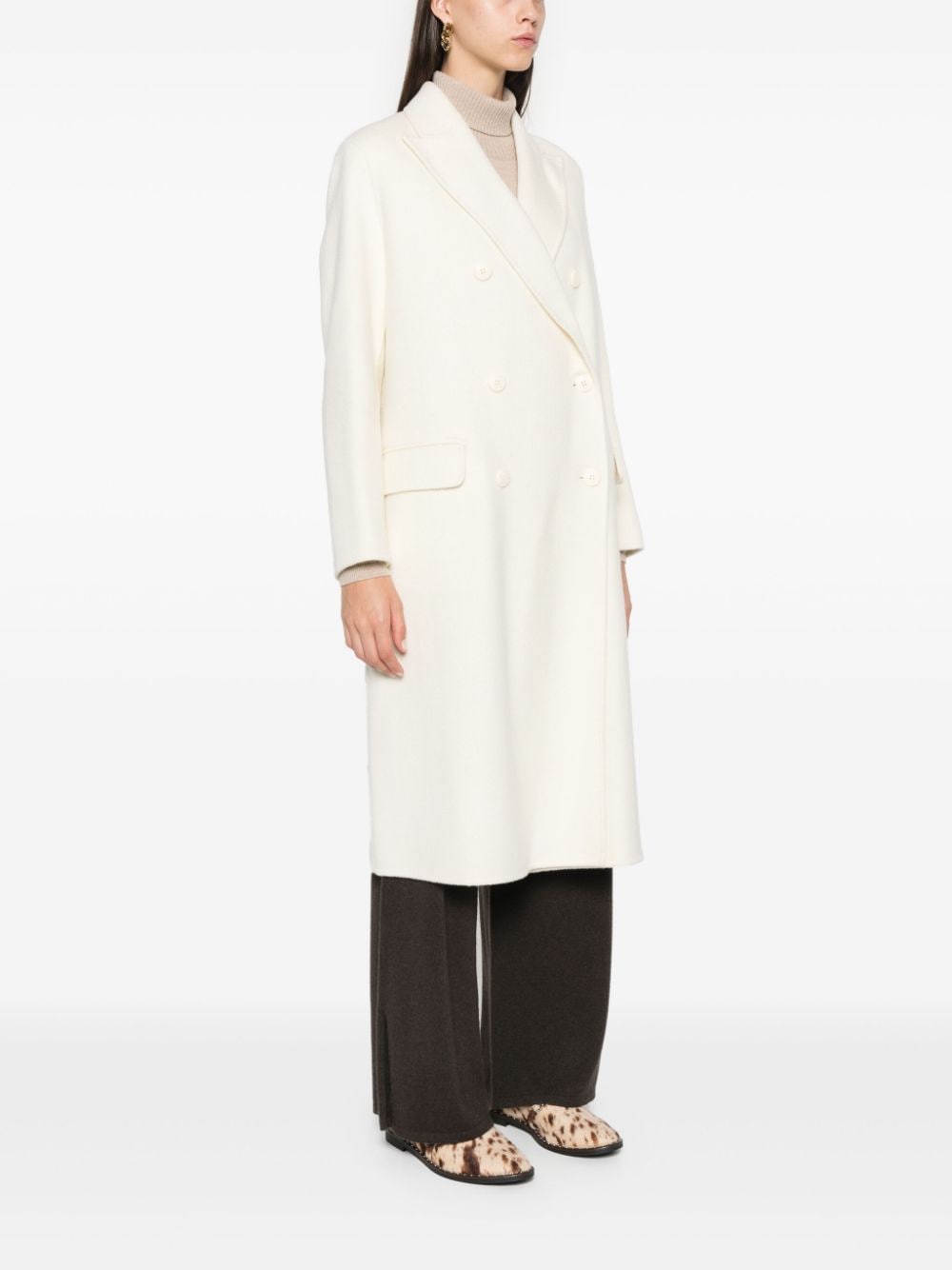 Paltò Coats White wool blend Arianna coat