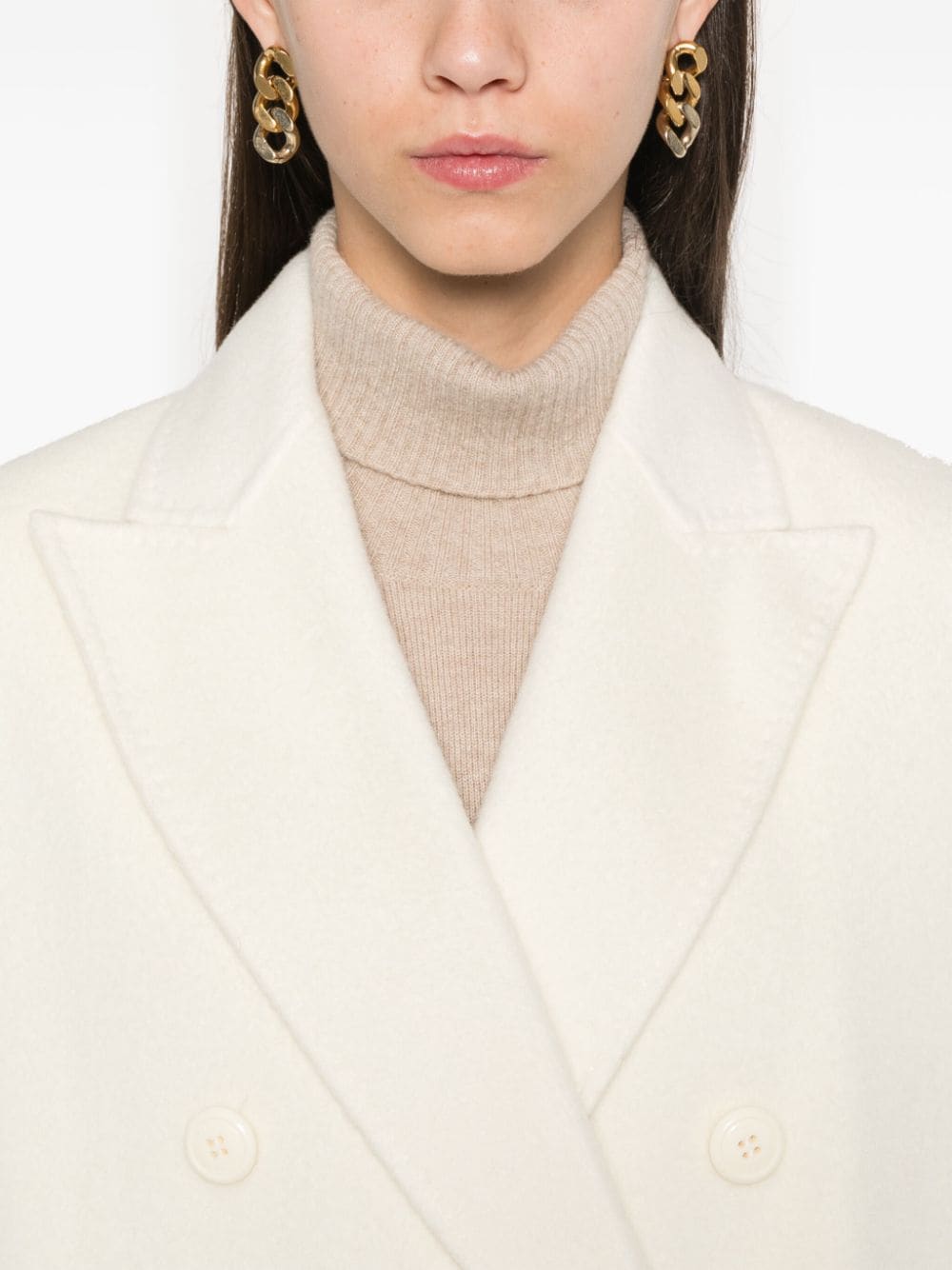 Paltò Coats White wool blend Arianna coat