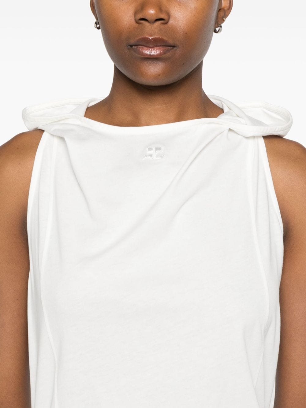Courreges 032C Top White cotton jersey