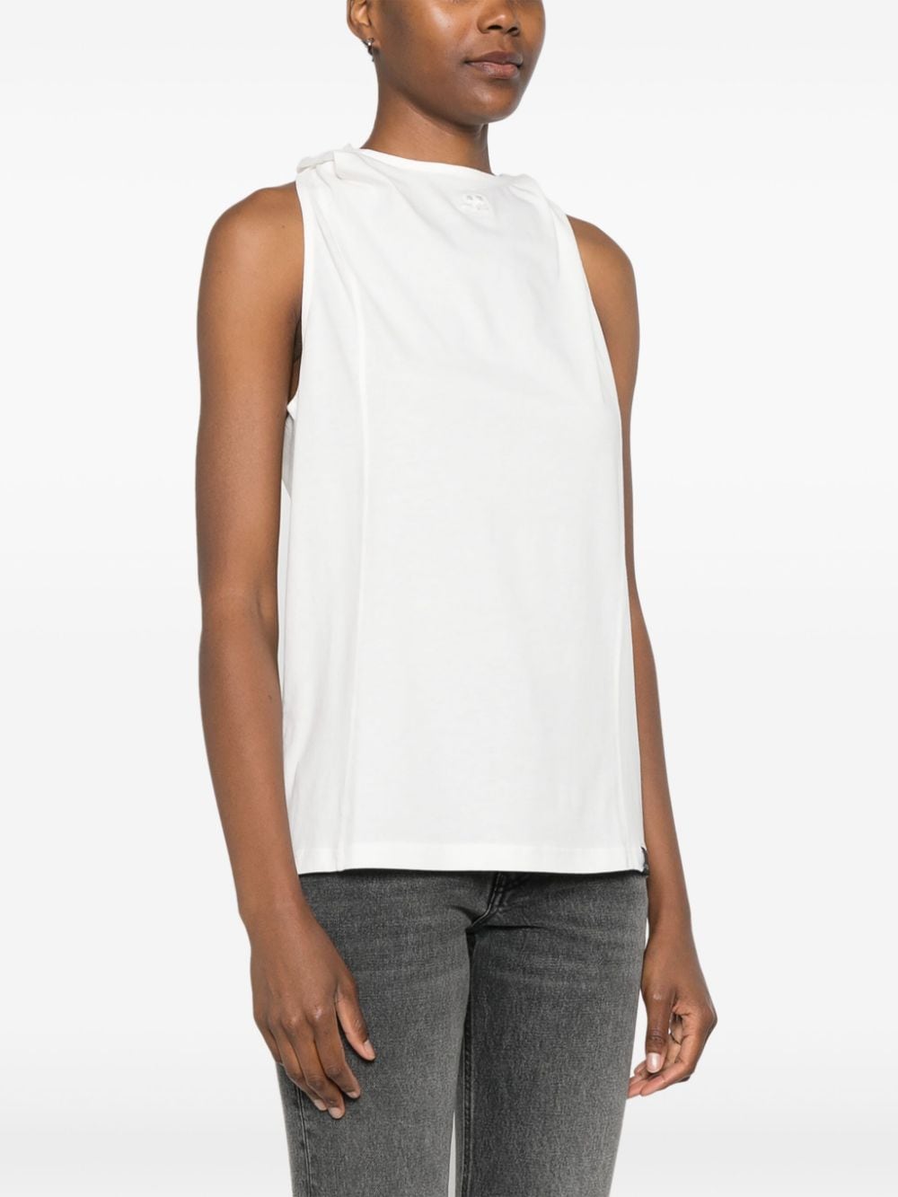 Courreges 032C Top White cotton jersey