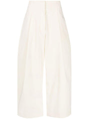 Pantalón Studio Nicholson PRE beige en sarga de algodón