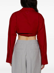 JACQUEMUS Shirts Red cotton poplin