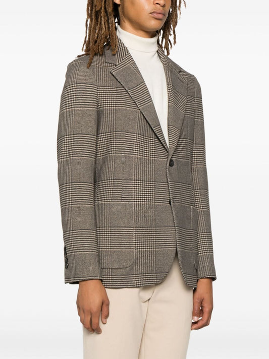 Circolo 1901 Brown Prince‑of‑Wales Check Jacket
