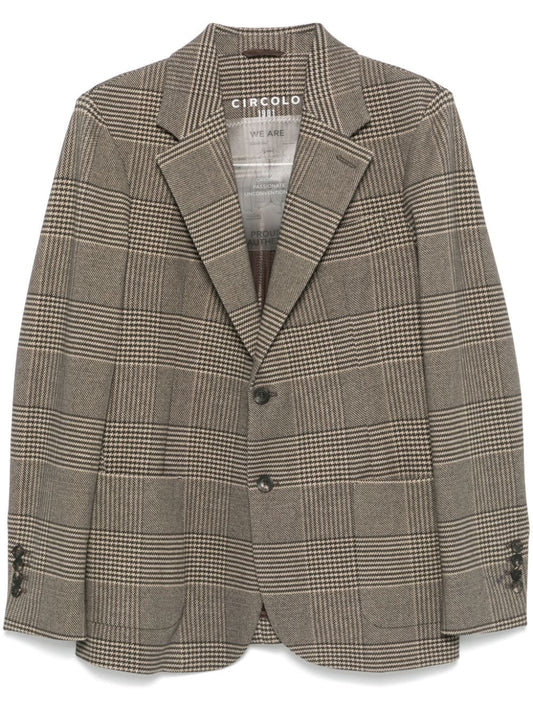 Circolo 1901 Brown Prince‑of‑Wales Check Jacket