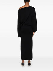 HERSKIND Dresses Black merino wool off-shoulder