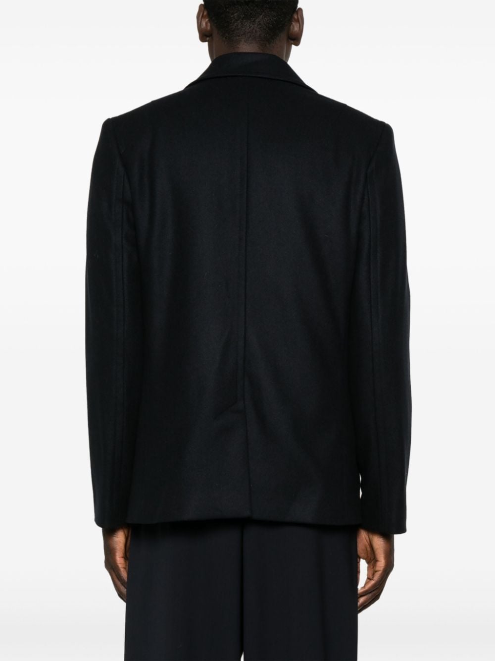 Paul Smith Coats Blue wool-cashmere double-breasted coat