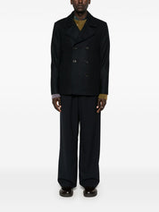 Paul Smith Coats Blue wool-cashmere double-breasted coat