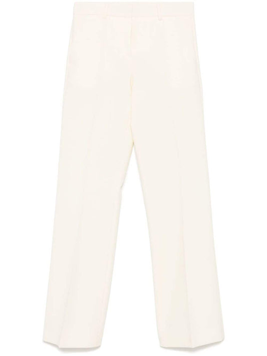 Alberto Biani Trousers in White Virgin Wool Blend