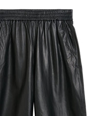 HERSKIND Trousers Black leather