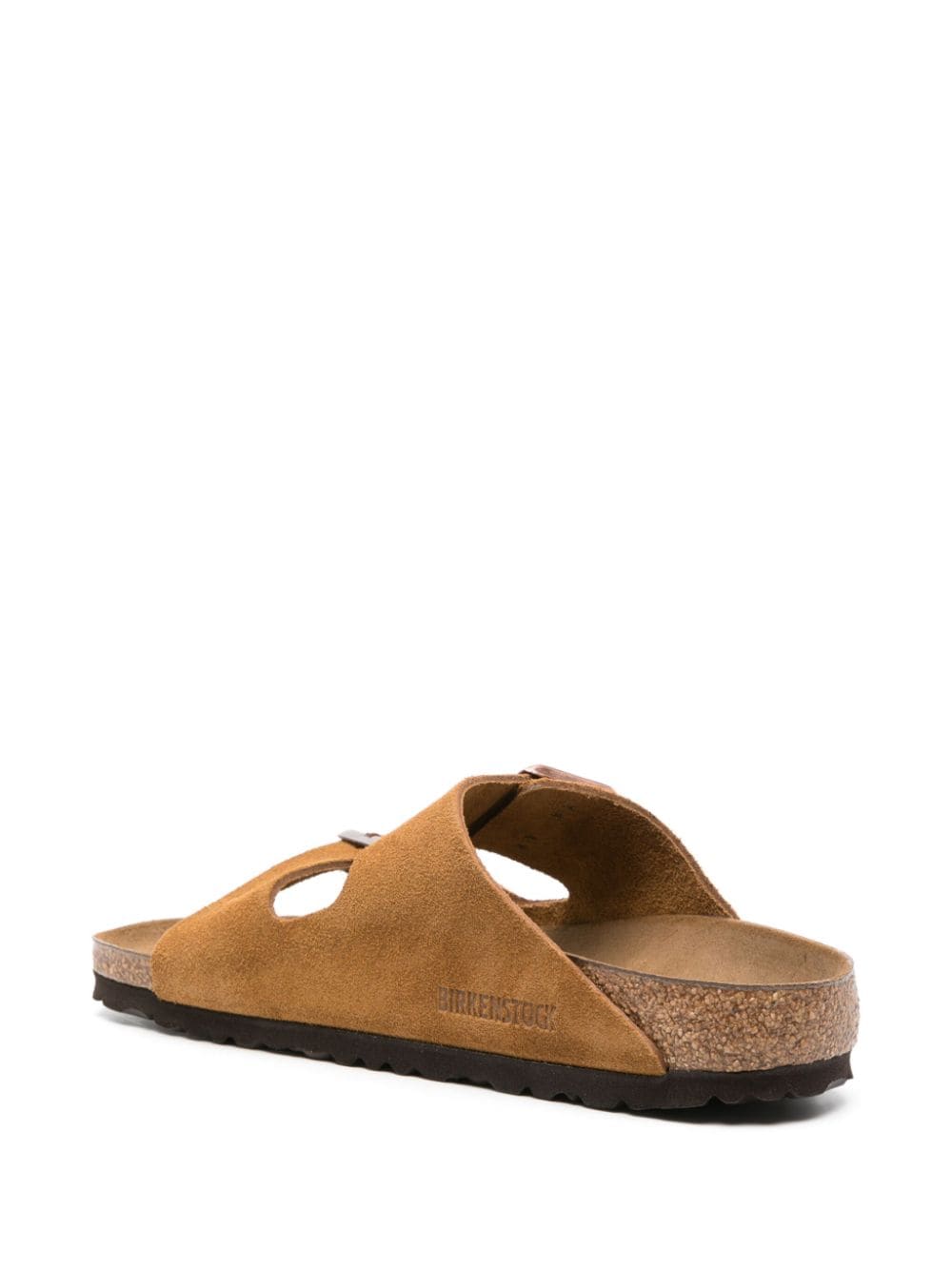 Birkenstock Sandals Leather Brown — Men’s Suede Double-Buckle
