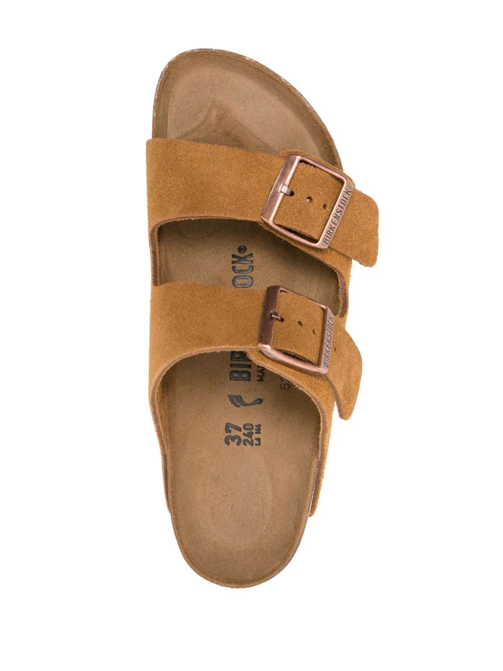 Birkenstock Sandals Leather Brown — Men’s Suede Double-Buckle