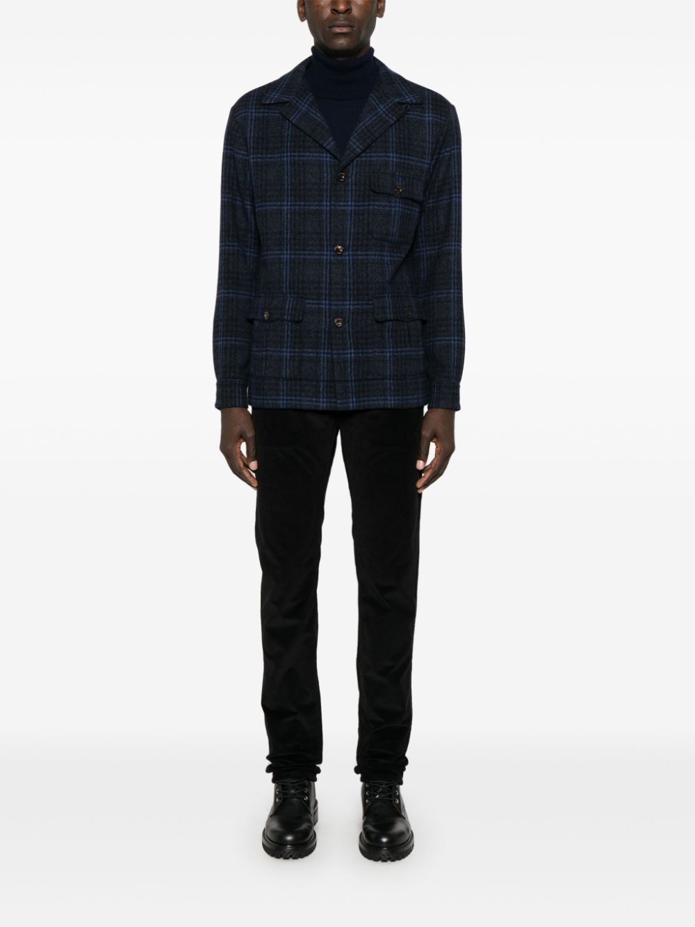Finamore 1925 Napoli Black Virgin Wool Jacket