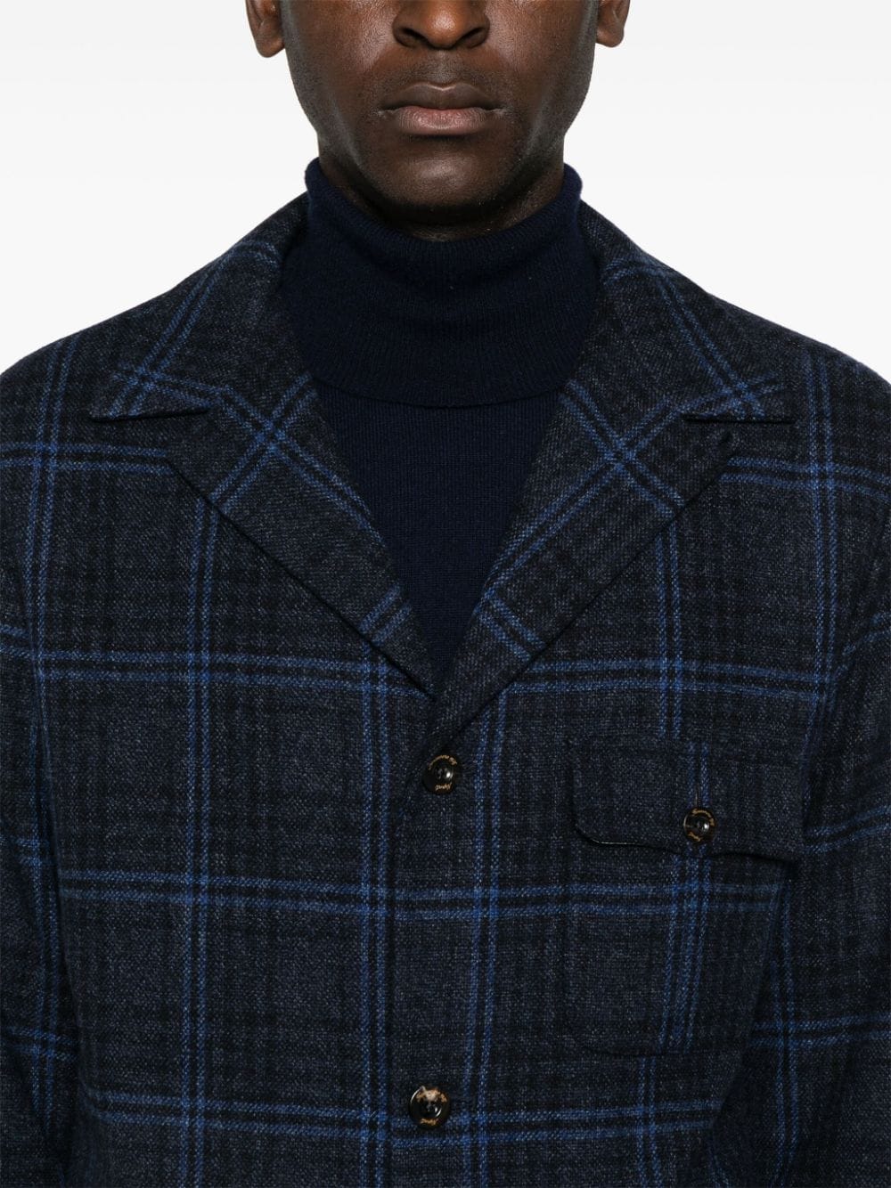 Finamore 1925 Napoli Black Virgin Wool Jacket