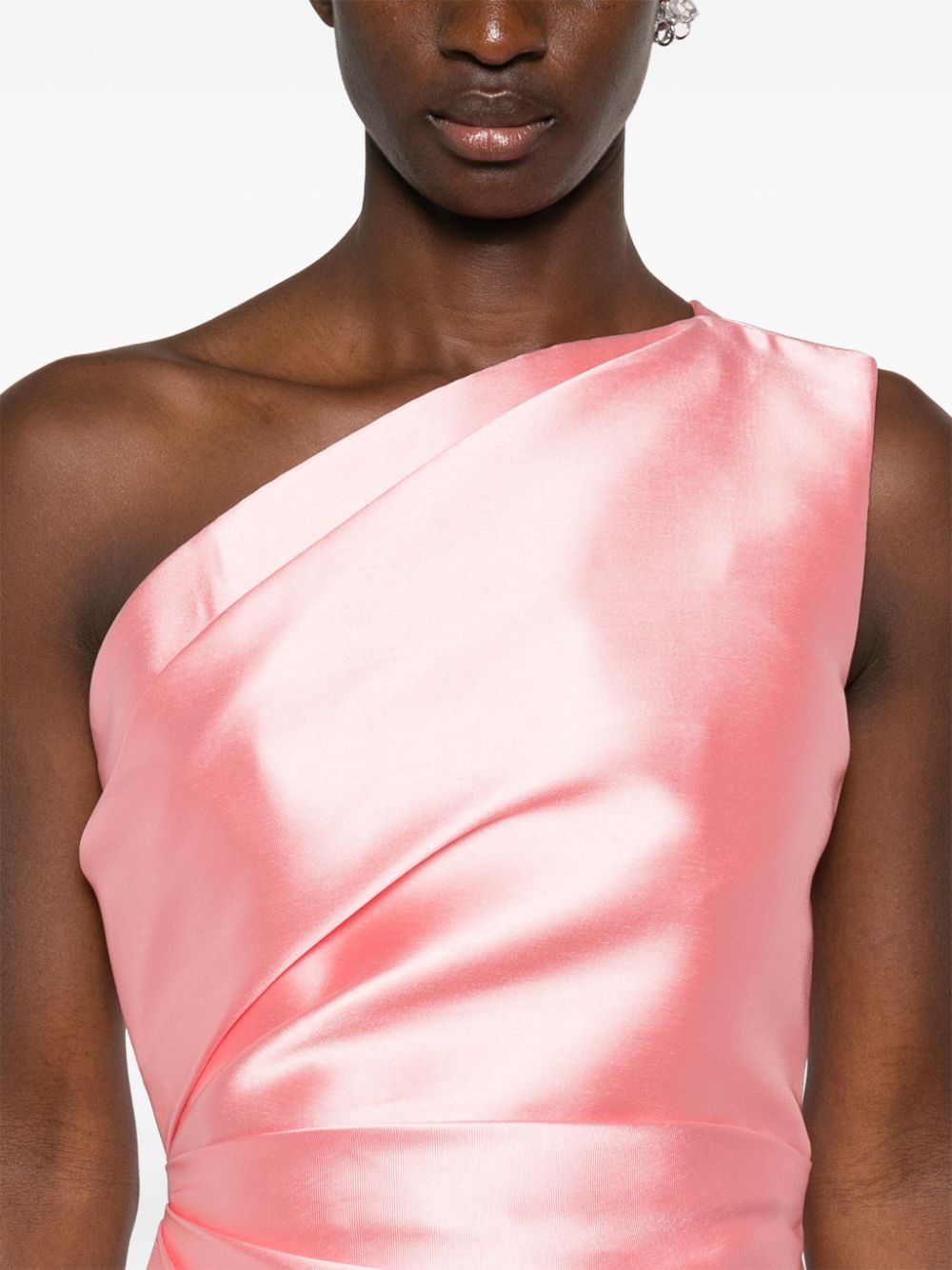 Solace London Dresses Pink one-shoulder maxi