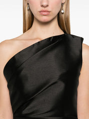 Solace London Dresses Black one-shoulder mini dress