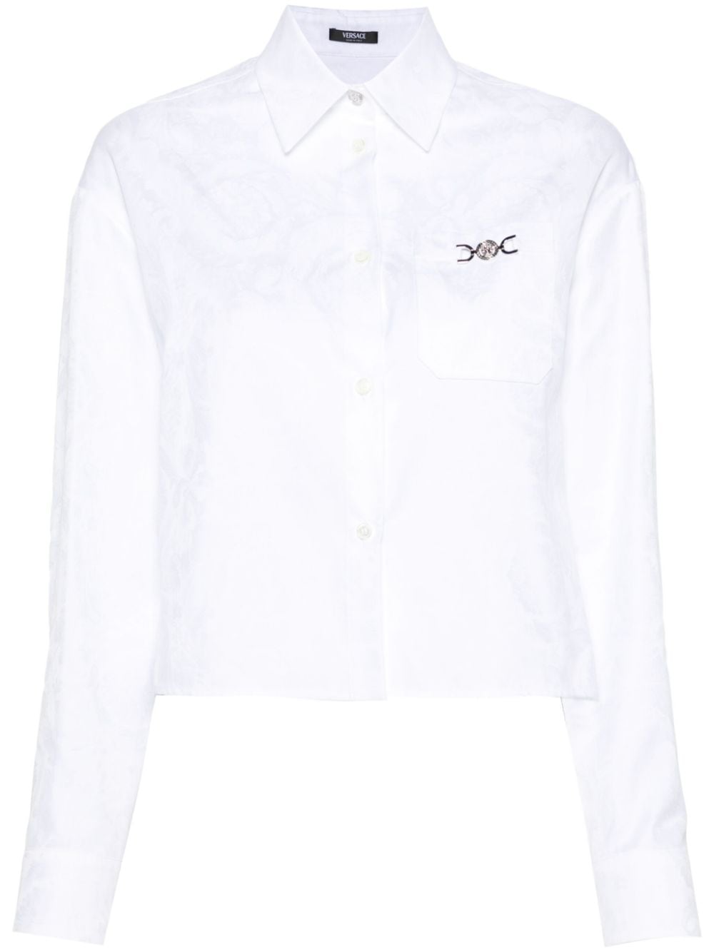 Versace Shirts White cotton poplin