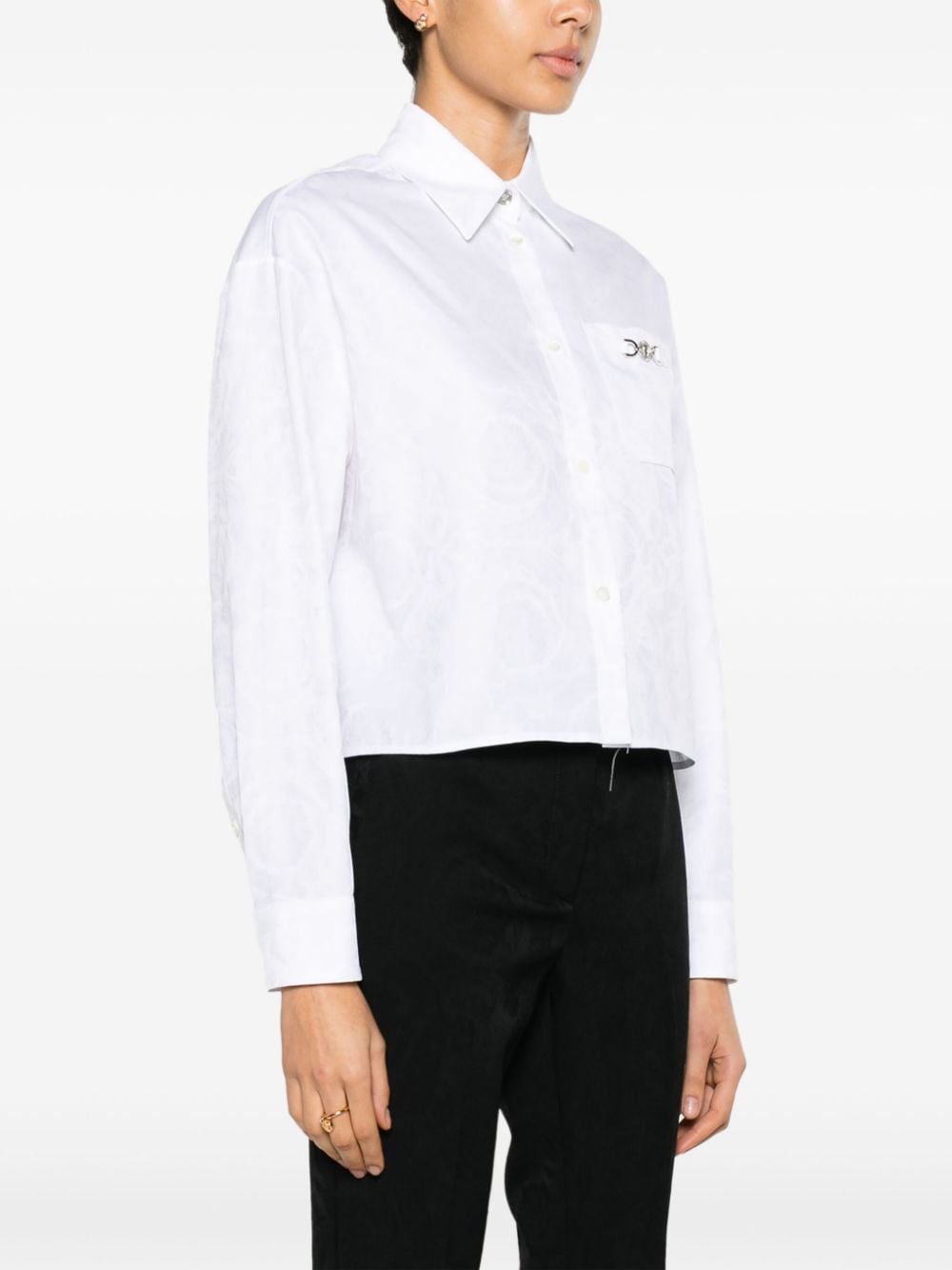 Versace Shirts White cotton poplin