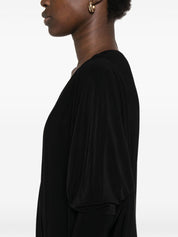 Norma Kamali Dresses Black stretch-jersey wrap style