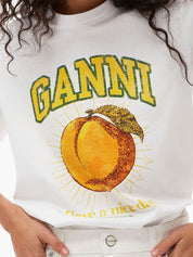 Ganni White T-Shirts & Polos — Women’s Topwear