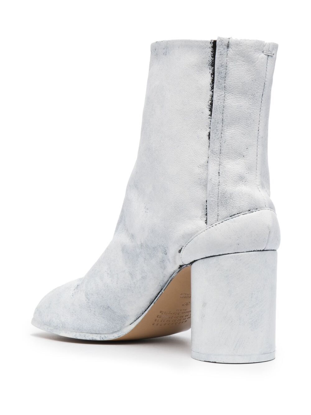 Bottes Tabi en cuir d'agneau blanc Maison Margiela