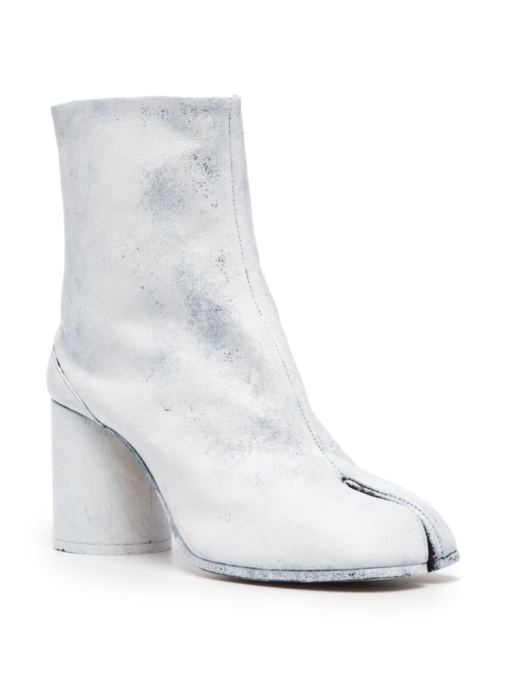 Bottes Tabi en cuir d'agneau blanc Maison Margiela