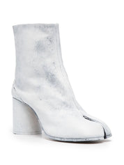 Bottes Tabi en cuir d'agneau blanc Maison Margiela