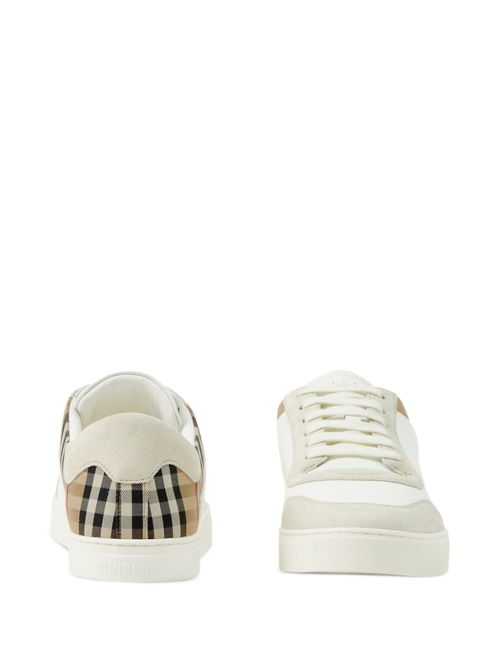 Burberry Sneakers White calf leather with Vintage Check