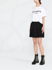 Balmain T-shirts and Polos White cropped cotton logo tee