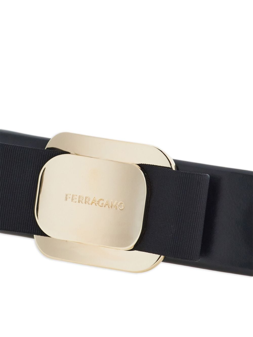Ferragamo Accessories Pince à cheveux en cuir d'agneau noir
