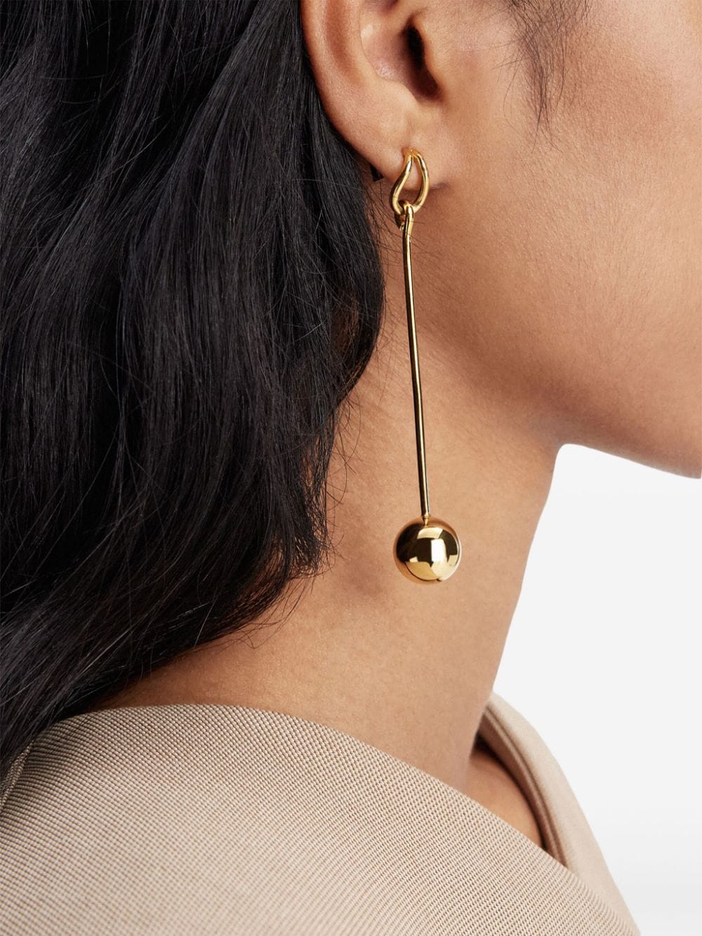 Jacquemus Les Boucles Nodo earrings in polished brass