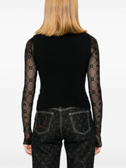 Marine Serre Sweaters Black fine knit