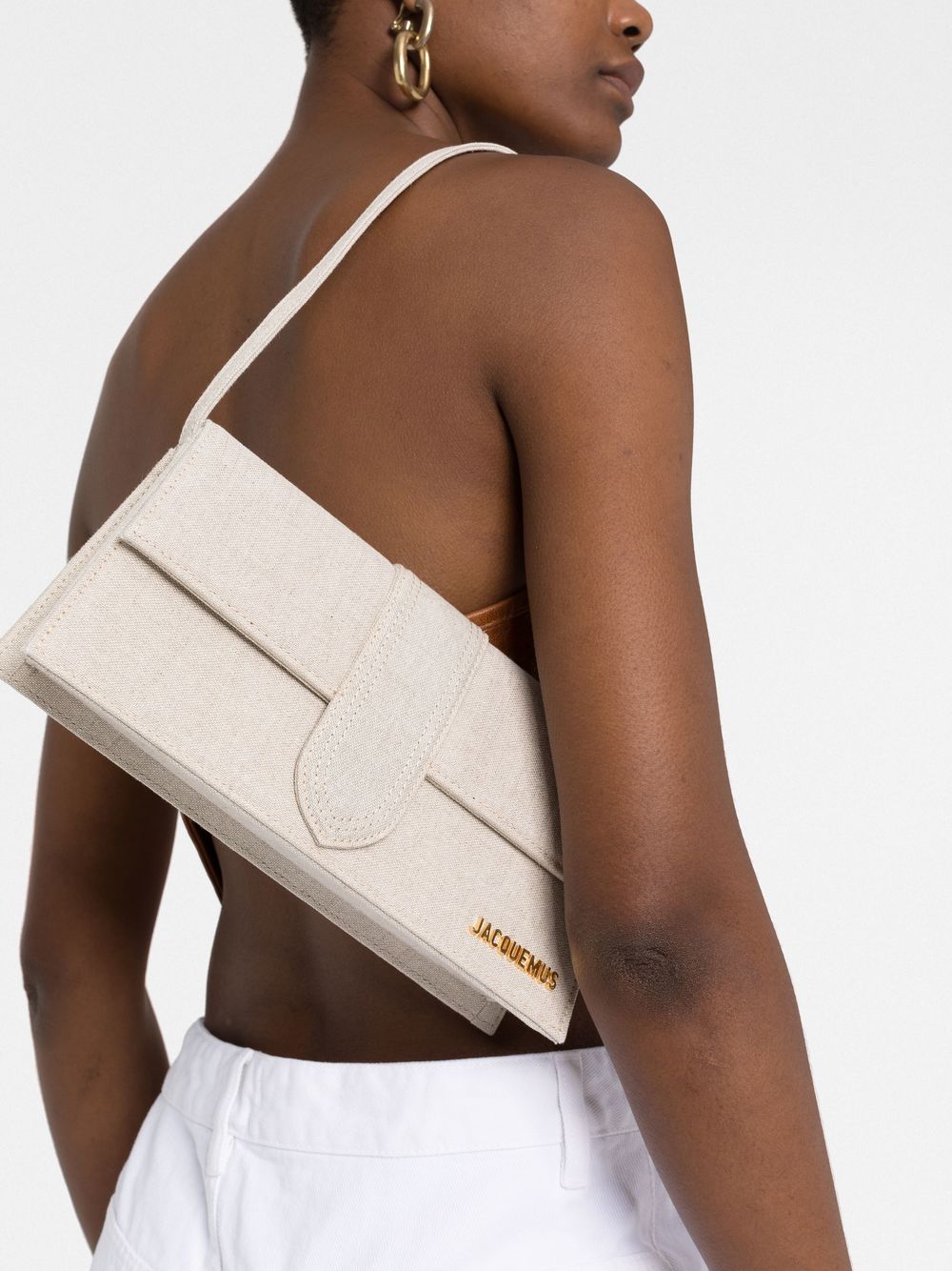 Jacquemus Le Bambino Long Shoulder Bag in Linen