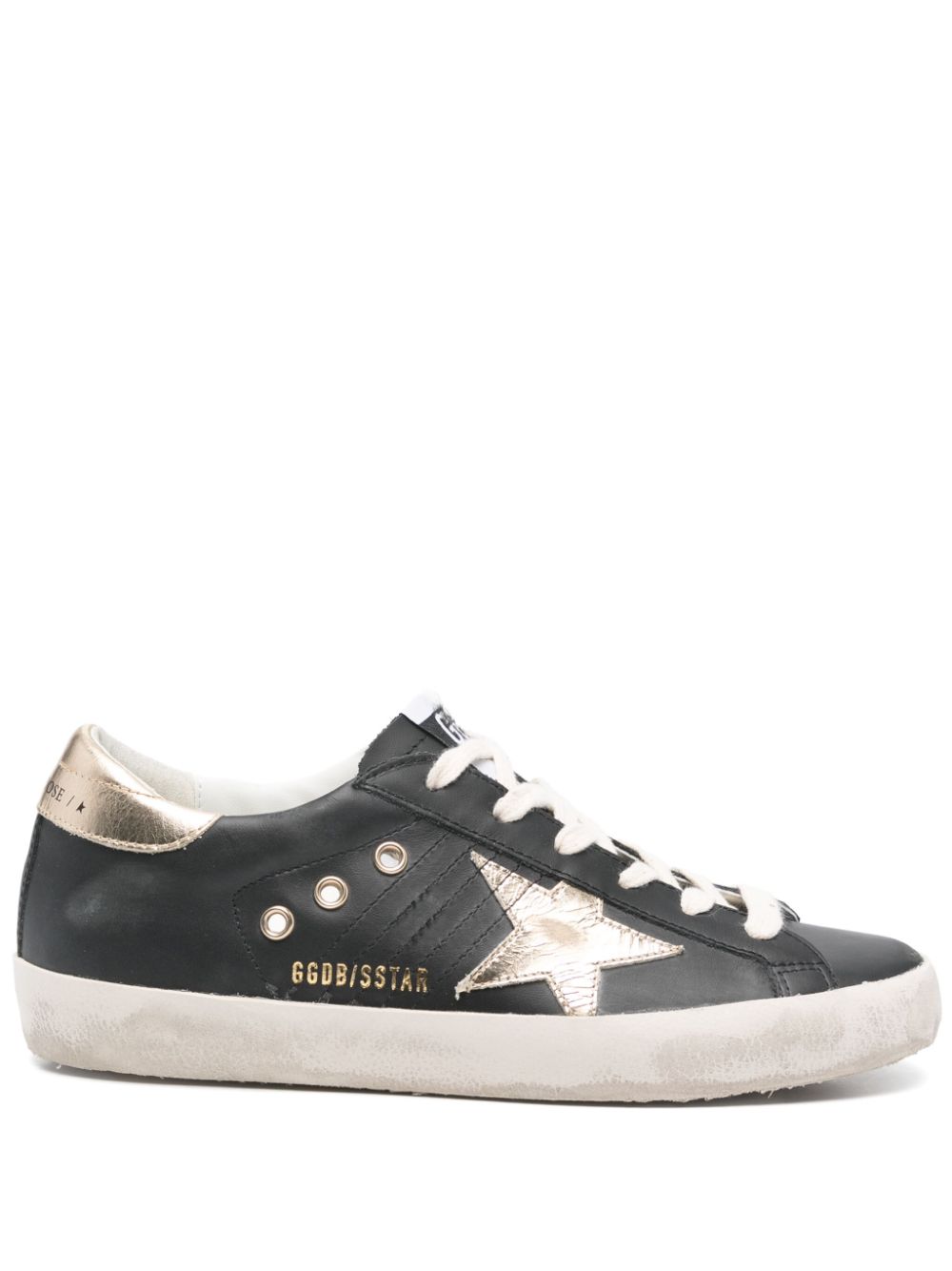 Golden Goose Super-Star sneakers in black calf leather